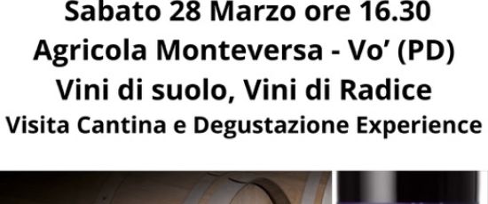 Sabato 28 marzo ore 16.30: Monteversa Experience - Vini di Suolo, Vini di Radice